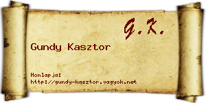 Gundy Kasztor névjegykártya